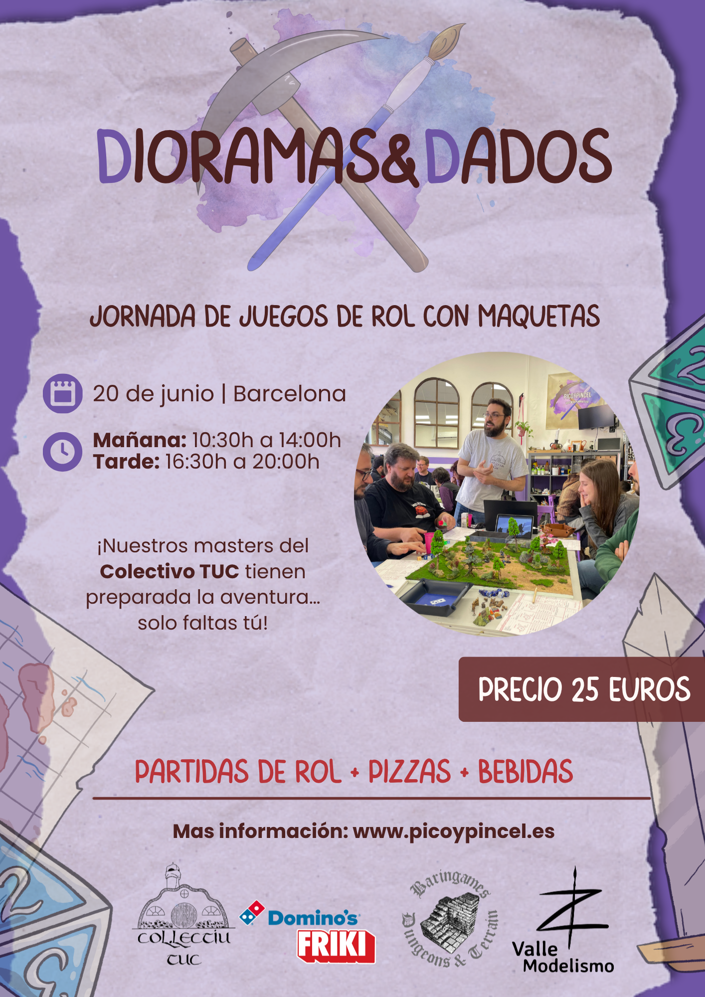 Dioramas & Dados: Jornada de juegos de rol SÁBADO 20 DE JUNIO