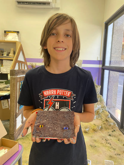 Taller moldeado ojo de dragón en una libreta DOMINGO 15 DE FEBRERO