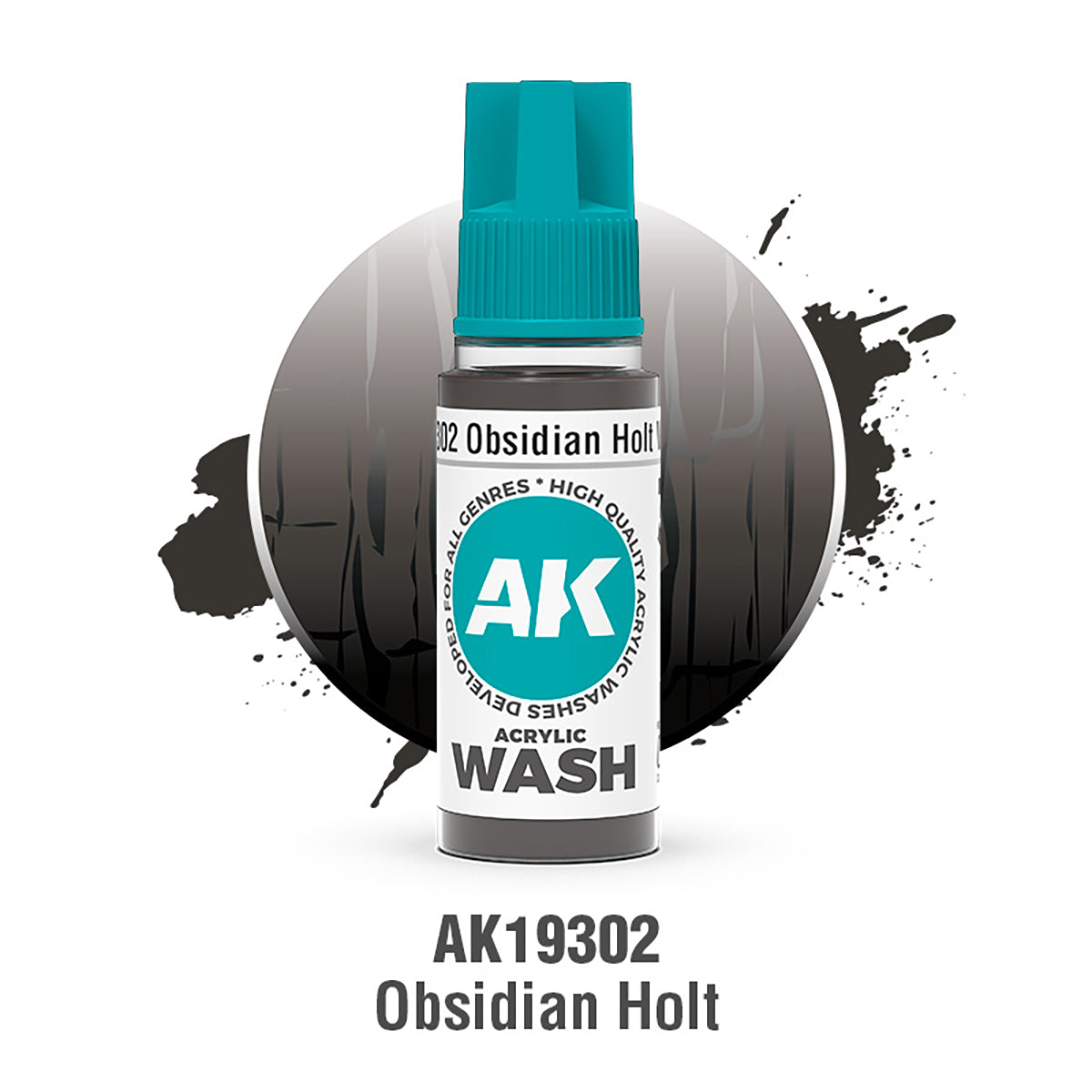 AK Interactive AK19302 Obsidian Holt Acrylic Wash 18 ml