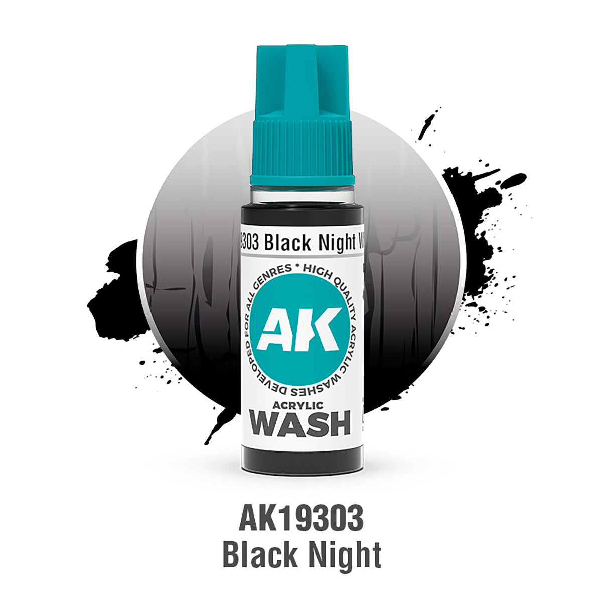 AK Interactive AK19303 Black Night Acrylic Wash 18 ml
