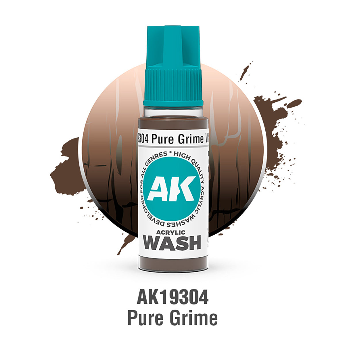 AK Interactive AK19304 Pure Grime Acrylic Wash 18 ml