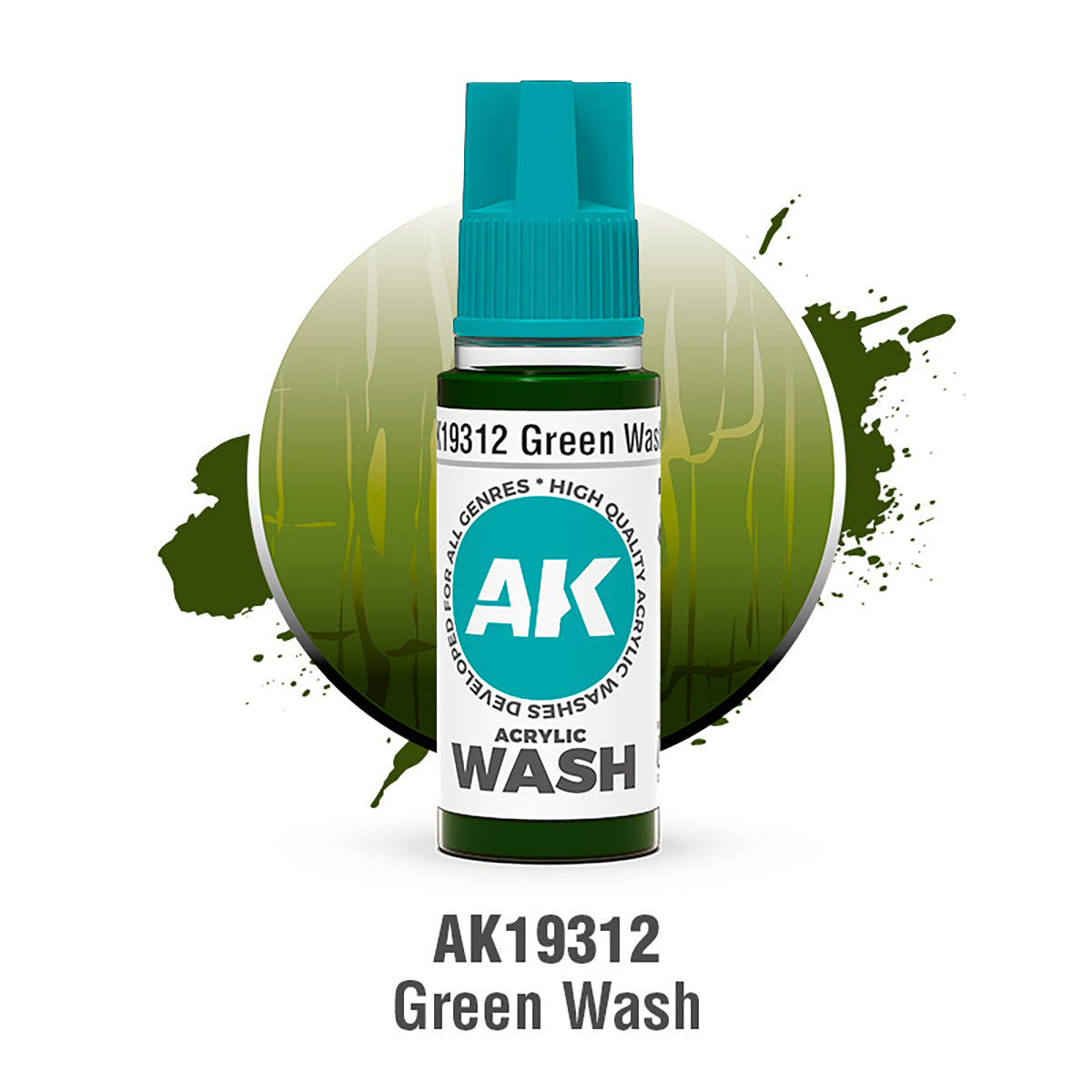 AK Interactive AK19312 Green Acrylic Wash 18 ml