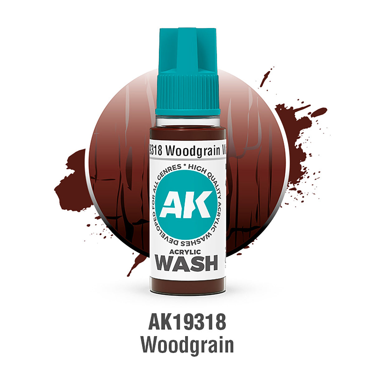 AK Interactive AK19318 Woodgrain Acrylic Wash 18 ml